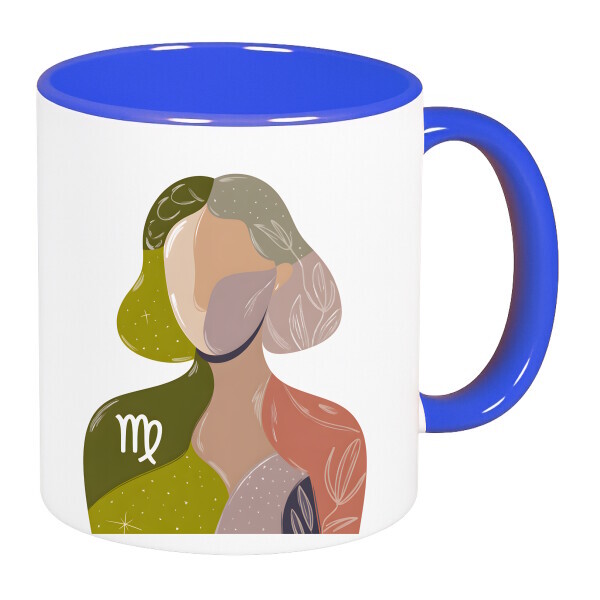 Színes fülű és belsejű bögre