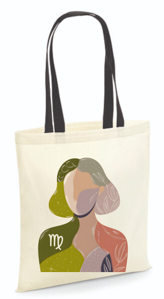 Vászontáska - színes fülű 