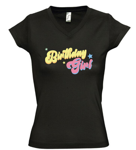 Női V nyakú póló