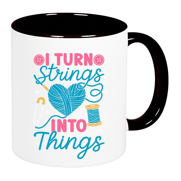 Színes fülű és belsejű bögre