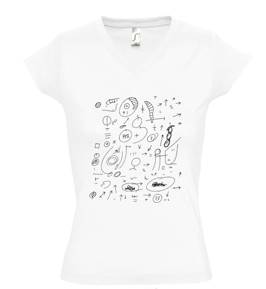 Női V nyakú póló