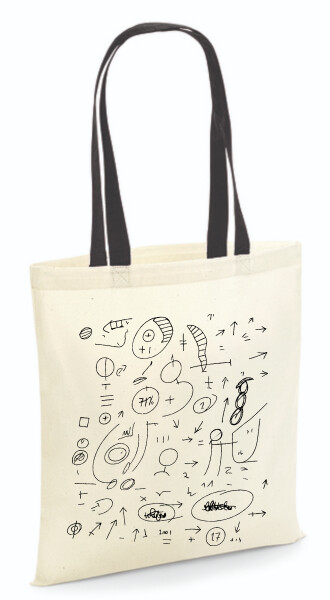 Vászontáska - színes fülű 