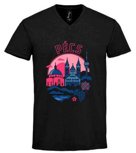 Unisex V nyakú póló