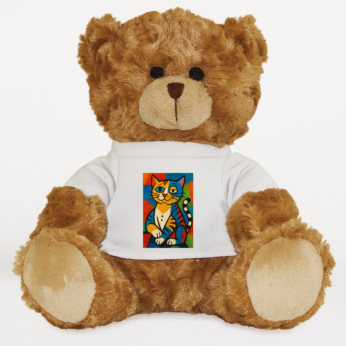 Plüssmaci egyedi pólóval