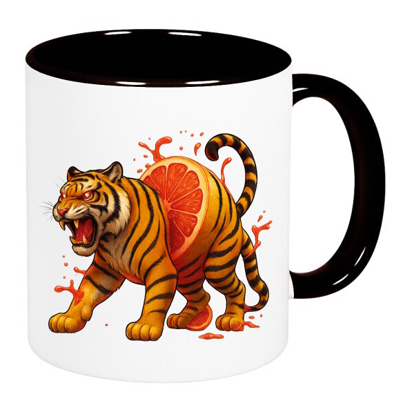 Színes fülű és belsejű bögre