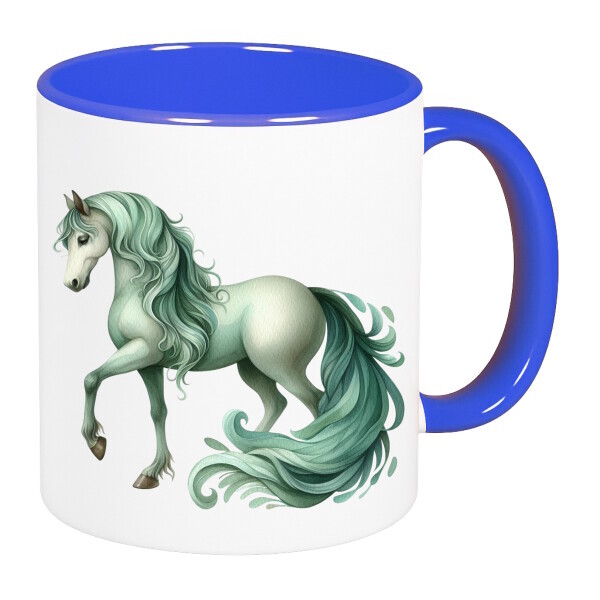 Színes fülű és belsejű bögre