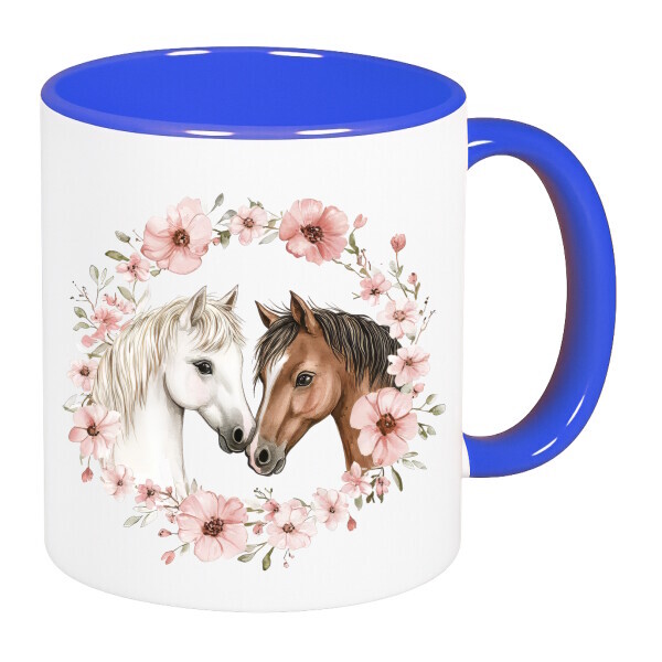 Színes fülű és belsejű bögre