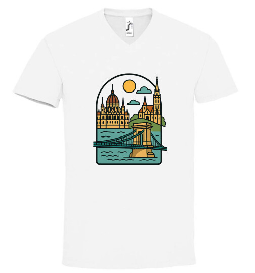 Unisex V nyakú póló