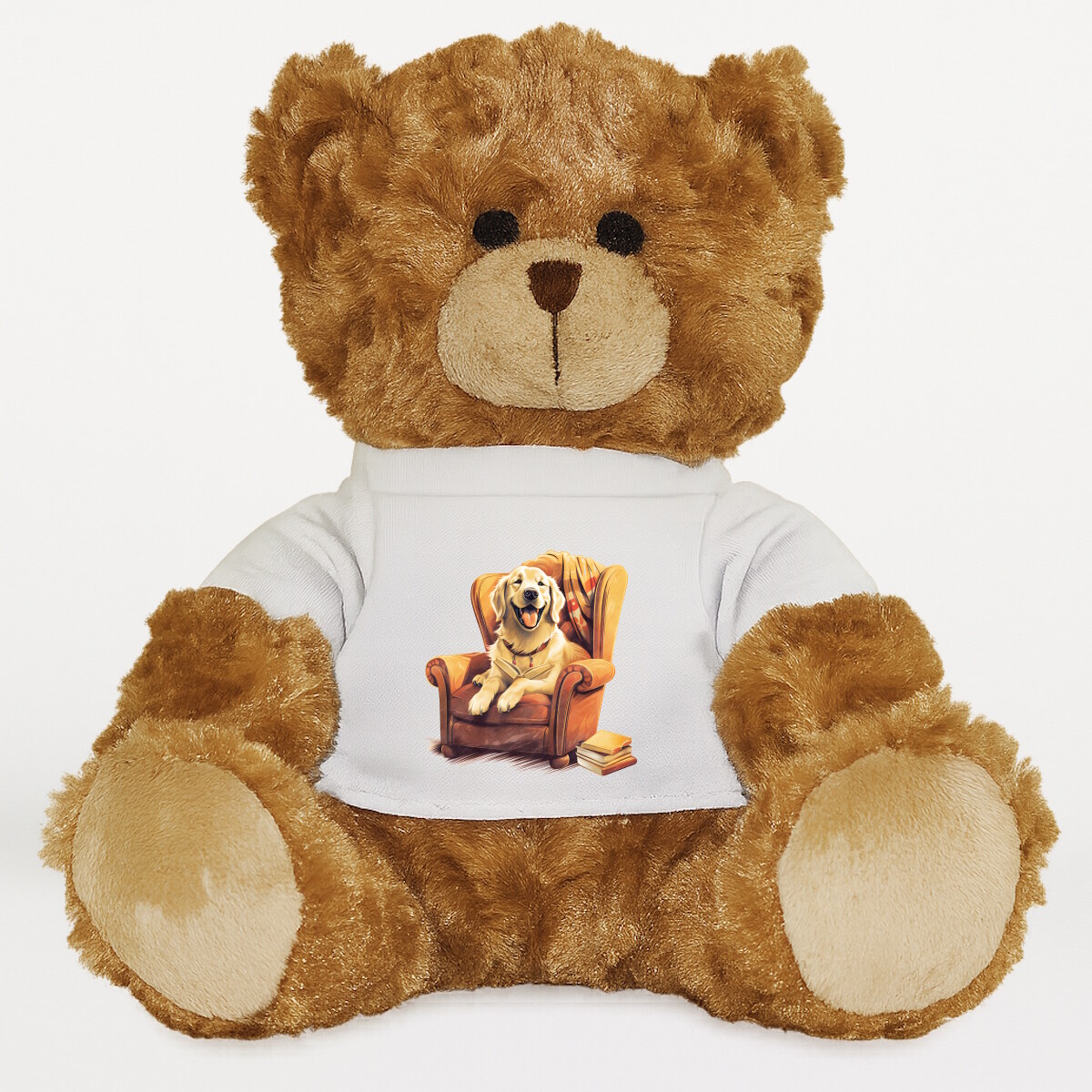 Plüssmaci egyedi pólóval