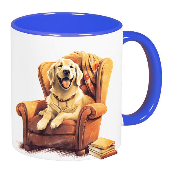 Színes fülű és belsejű bögre