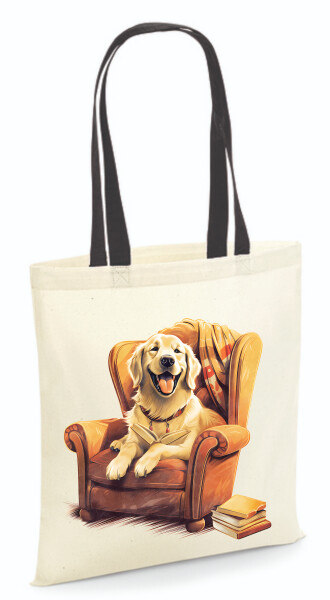 Vászontáska - színes fülű 