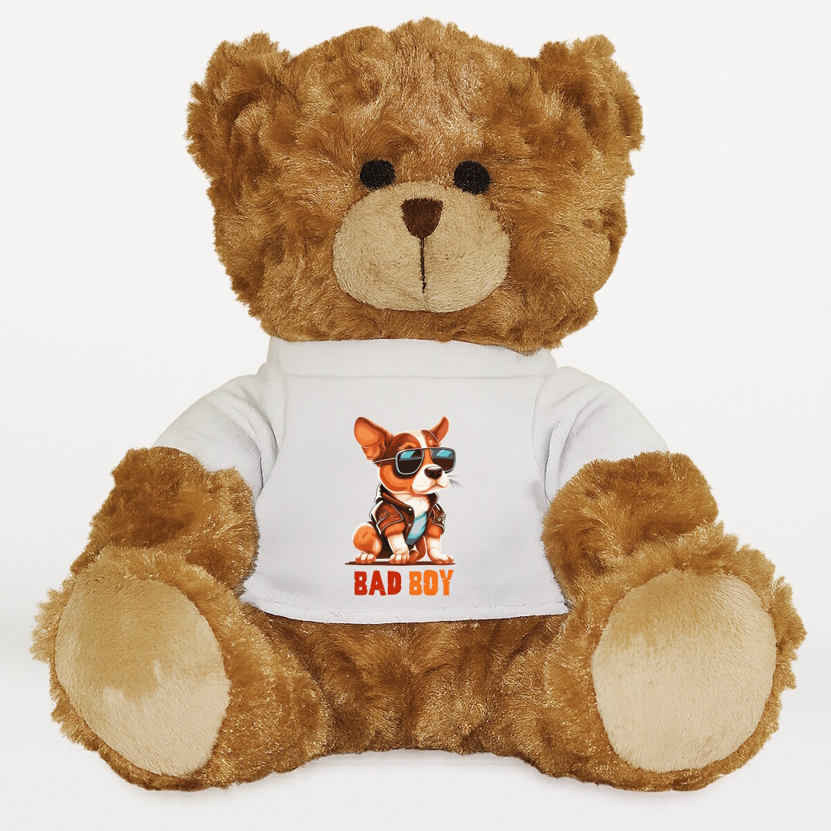 Plüssmaci egyedi pólóval