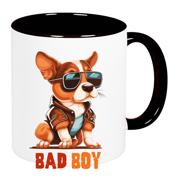 Színes fülű és belsejű bögre