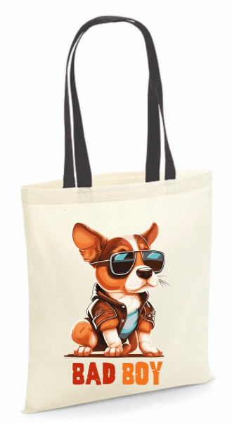 Vászontáska - színes fülű 