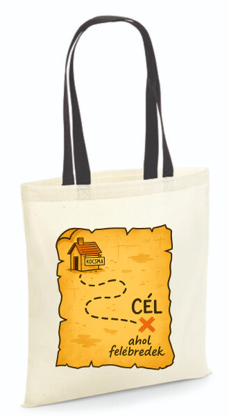 Vászontáska - színes fülű 