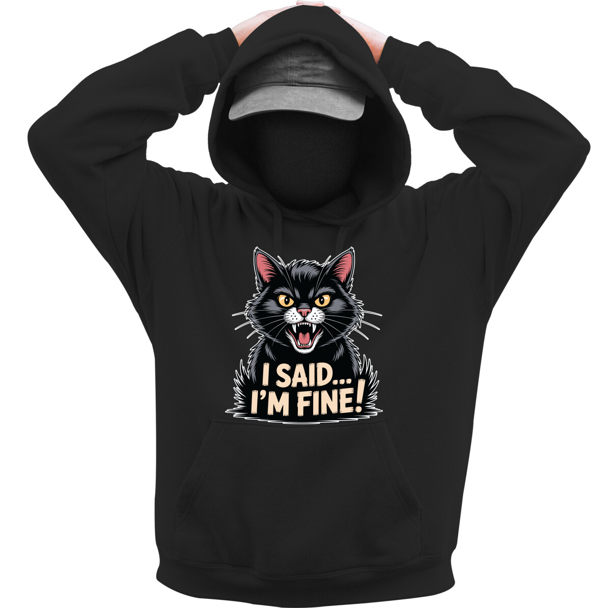 Kapucnis belebújós pulóver