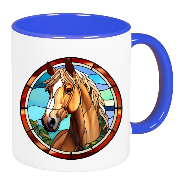 Színes fülű és belsejű bögre