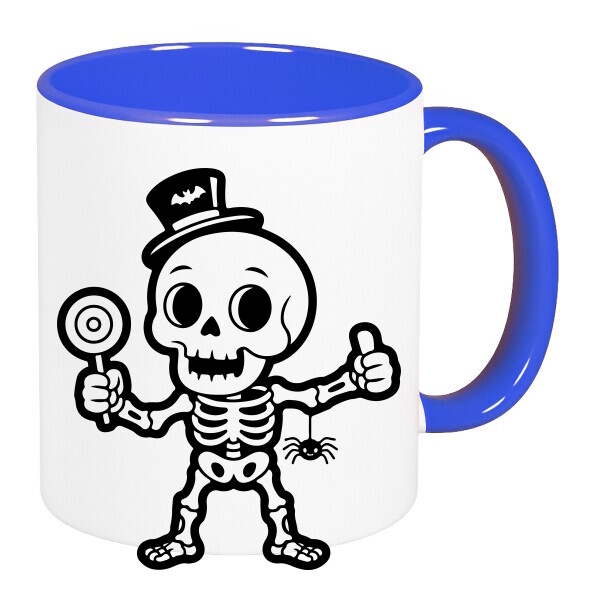 Színes fülű és belsejű bögre