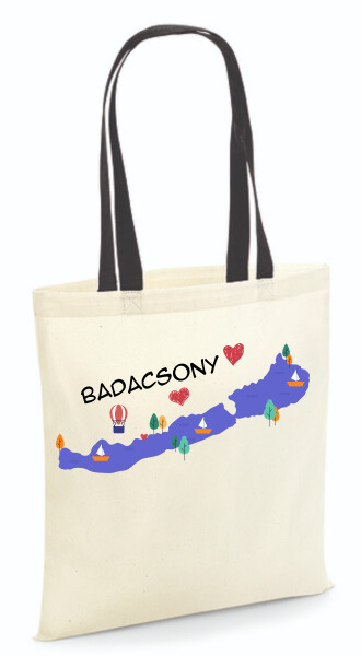 Vászontáska - színes fülű 