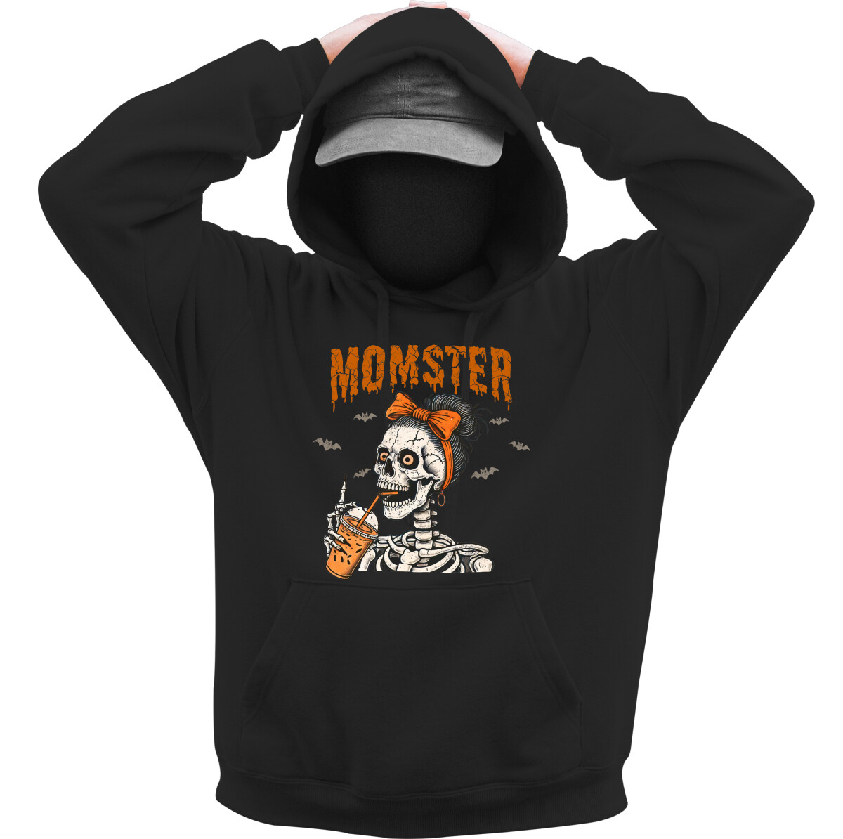 Kapucnis belebújós pulóver