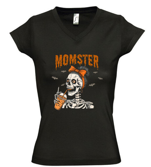 Női V nyakú póló