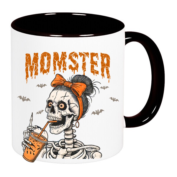 Színes fülű és belsejű bögre