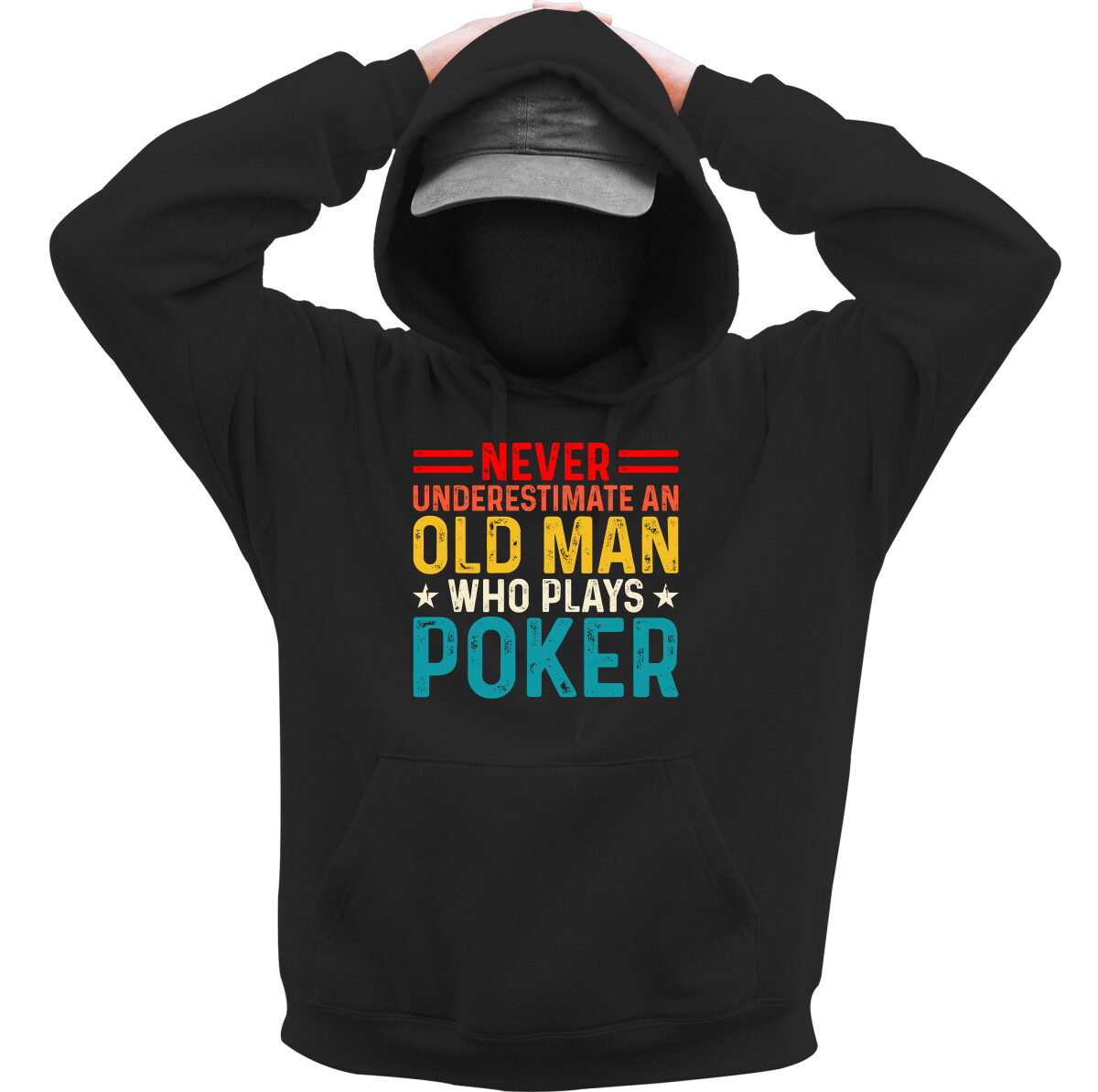 Kapucnis belebújós pulóver