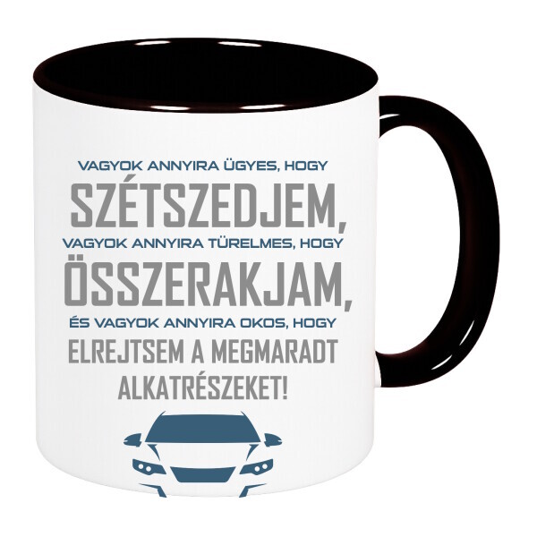 Színes fülű és belsejű bögre