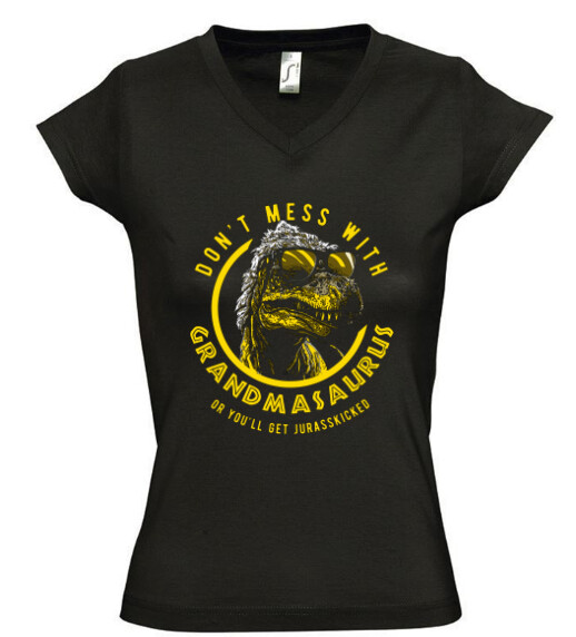 Női V nyakú póló