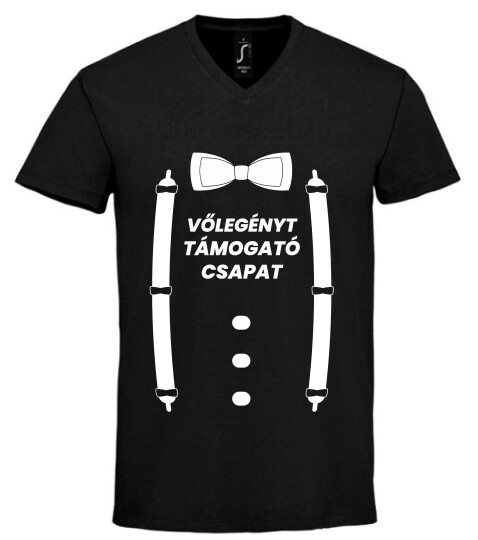 Unisex V nyakú póló