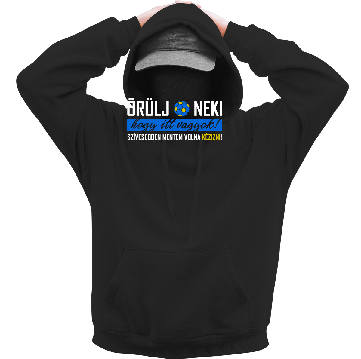 Kapucnis belebújós pulóver