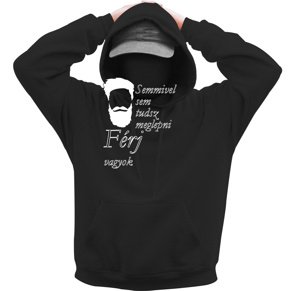 Kapucnis belebújós pulóver