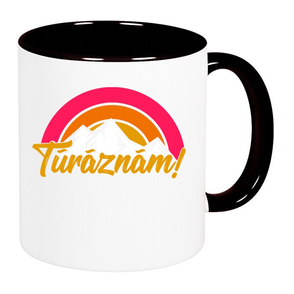 Színes fülű és belsejű bögre