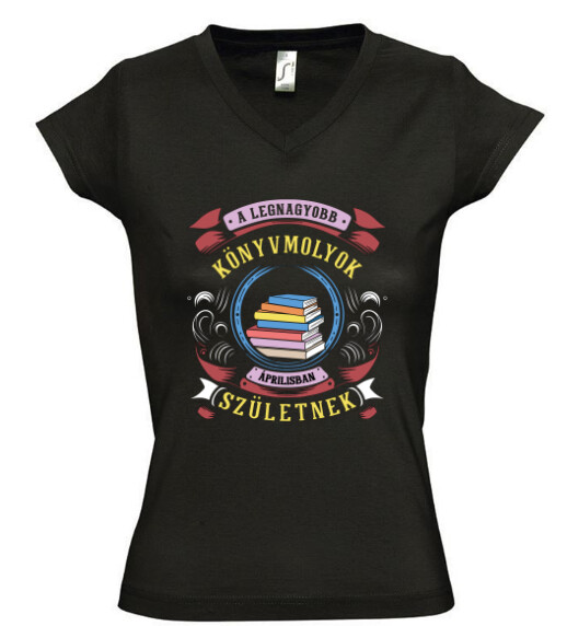 Női V nyakú póló