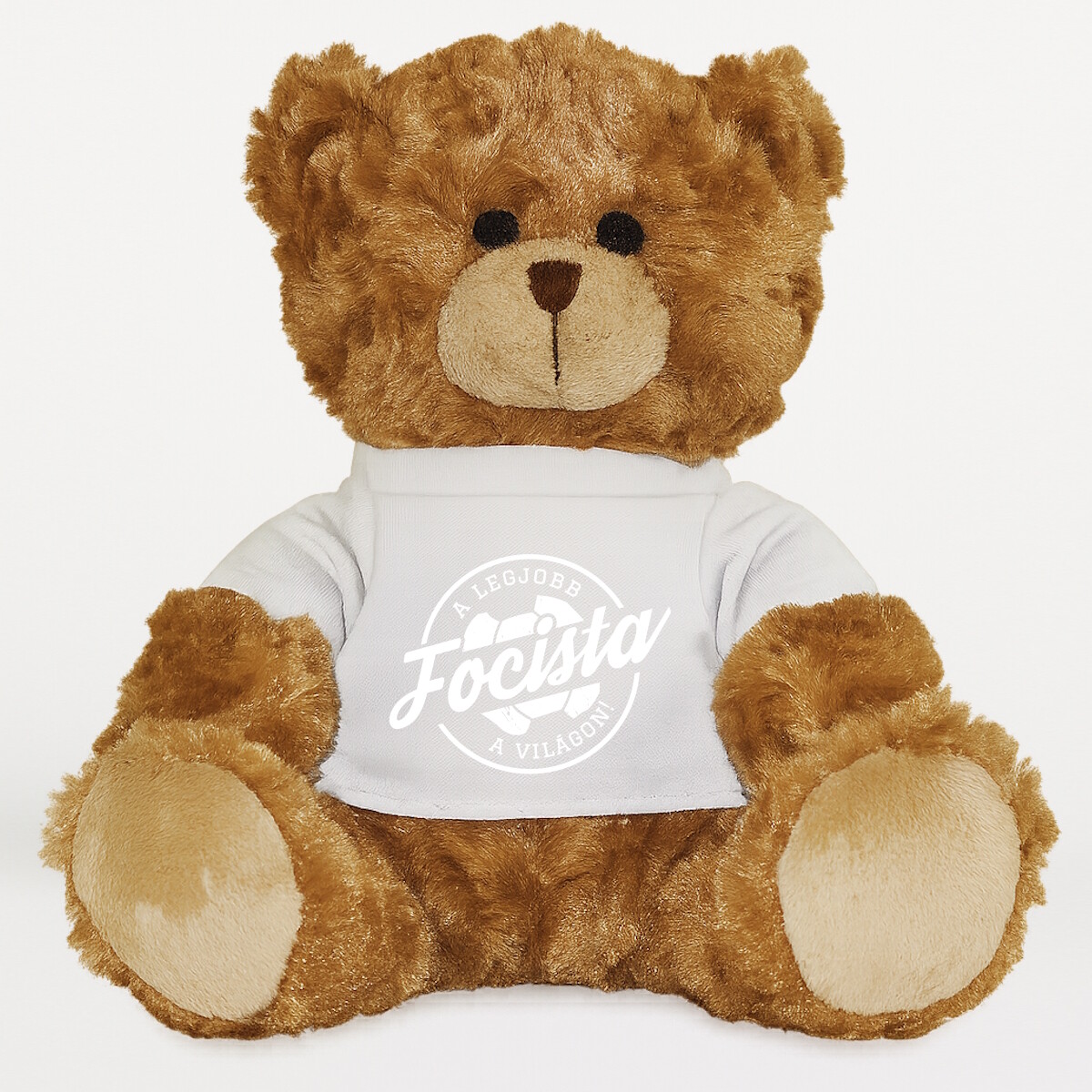 Plüssmaci egyedi pólóval