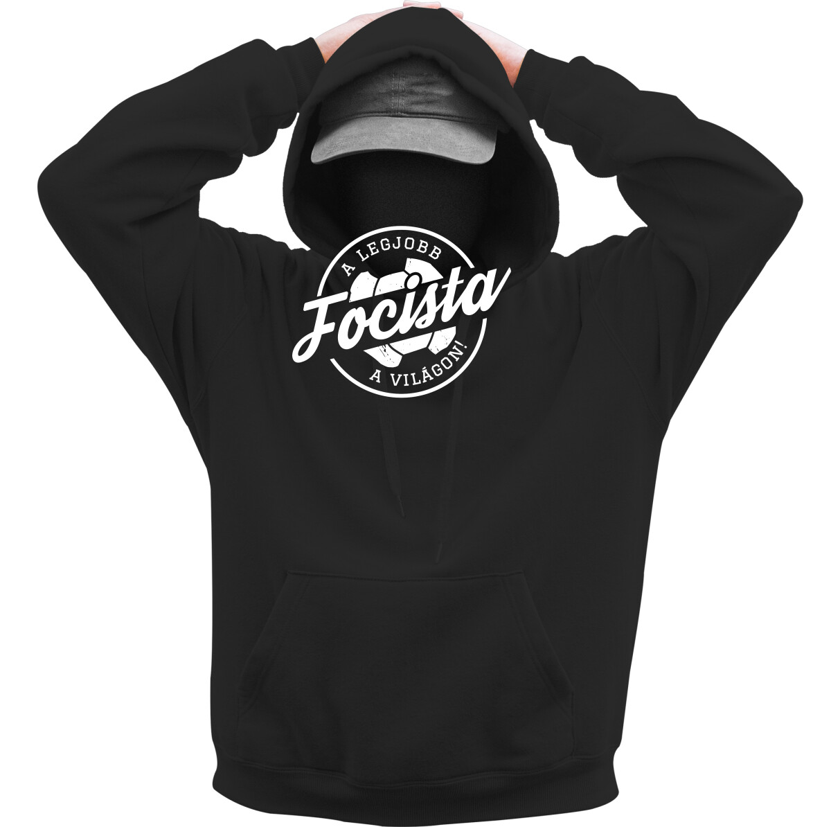 Kapucnis belebújós pulóver