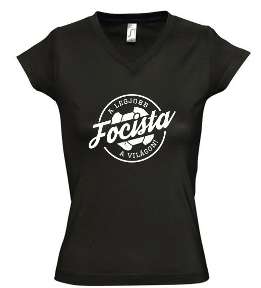 Női V nyakú póló