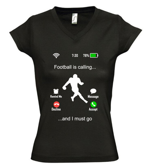 Női V nyakú póló