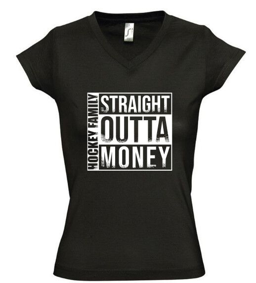 Női V nyakú póló