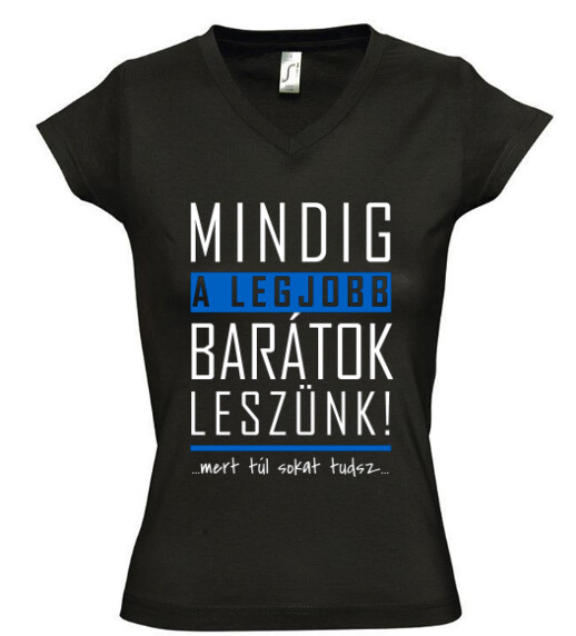 Női V nyakú póló