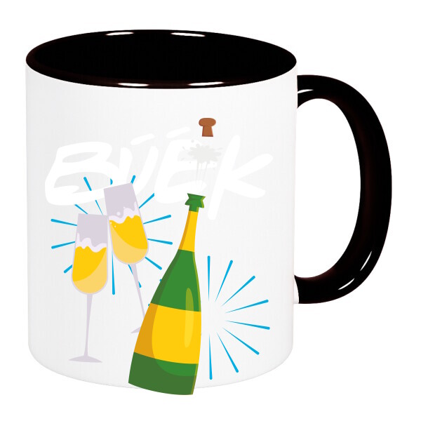 Színes fülű és belsejű bögre