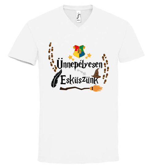 Unisex V nyakú póló