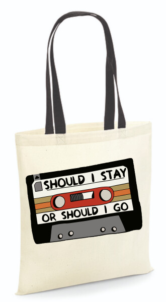 Vászontáska - színes fülű 