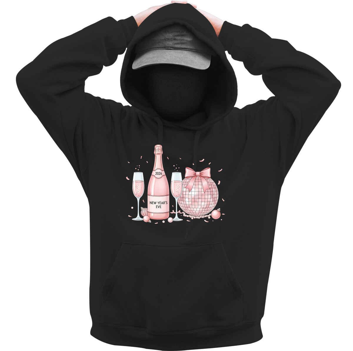 Kapucnis belebújós pulóver