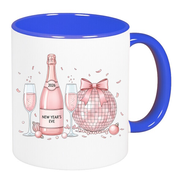 Színes fülű és belsejű bögre