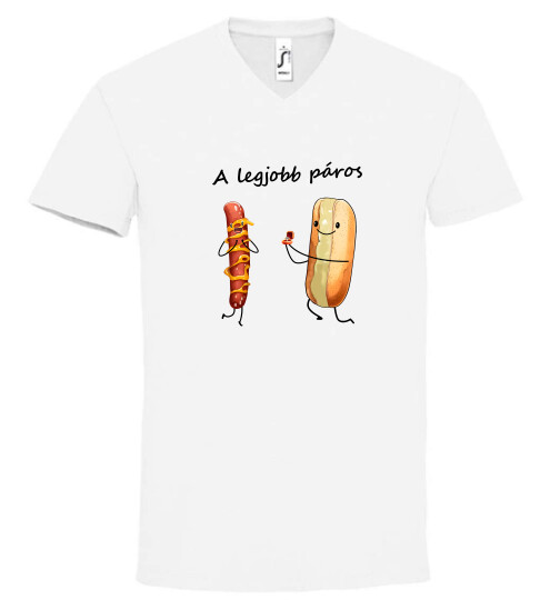 Unisex V nyakú póló