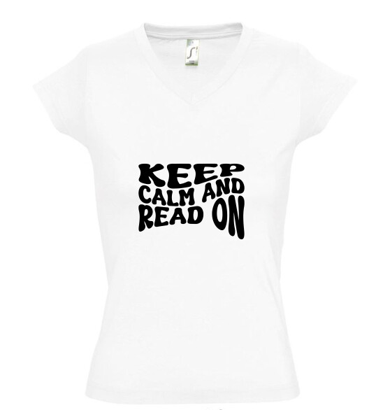 Női V nyakú póló