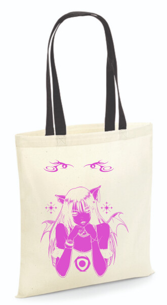 Vászontáska - színes fülű 