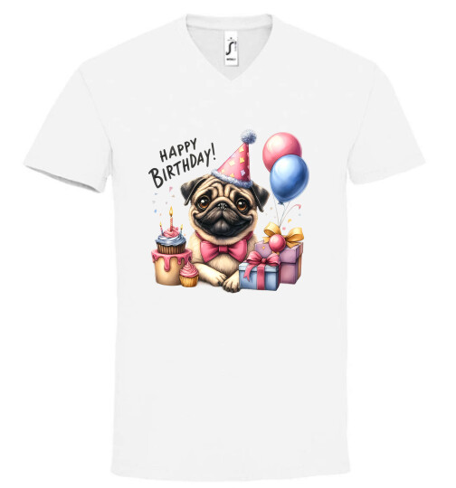 Unisex V nyakú póló