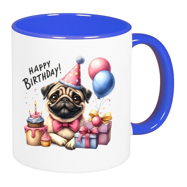 Színes fülű és belsejű bögre